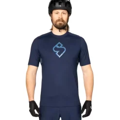 Mtb-Shirts < SWEET Protection Hunter Fiethirt met Korte Mouwen Heren - Navy Blazer
