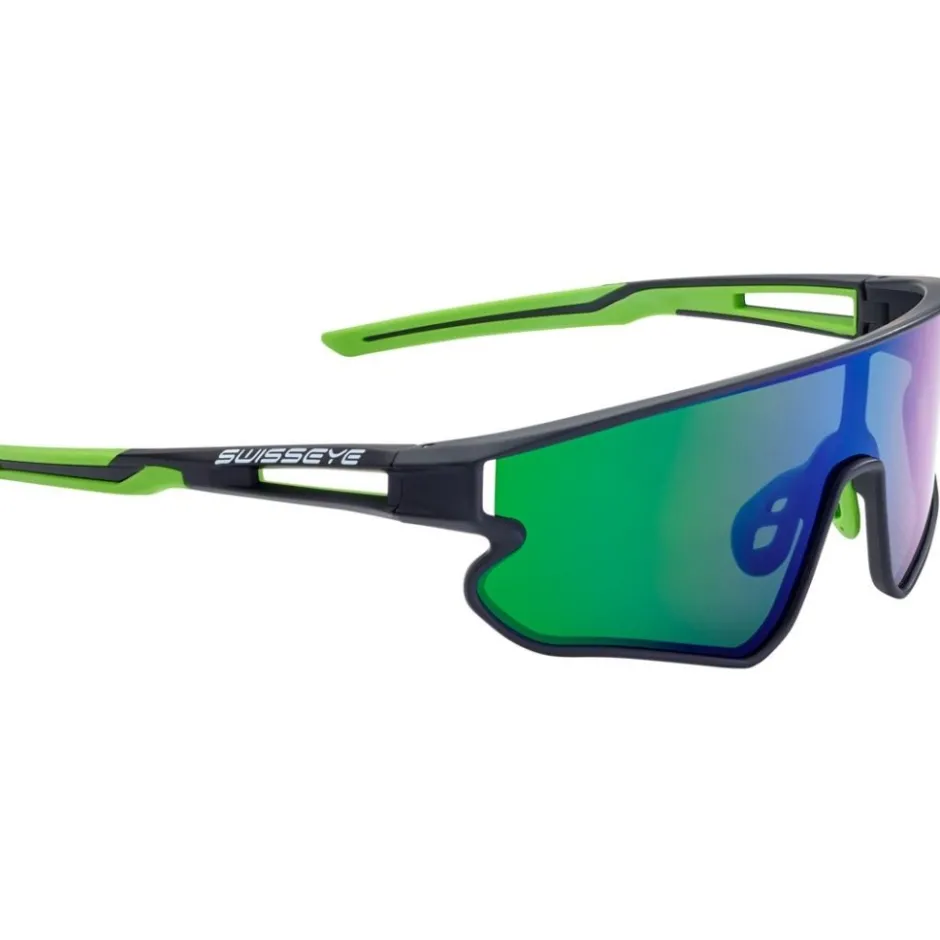 Alpine & Skibrillen < Swiss Eye Hurricane Bril - Black Matt/Green - Green Green Revo | 13002