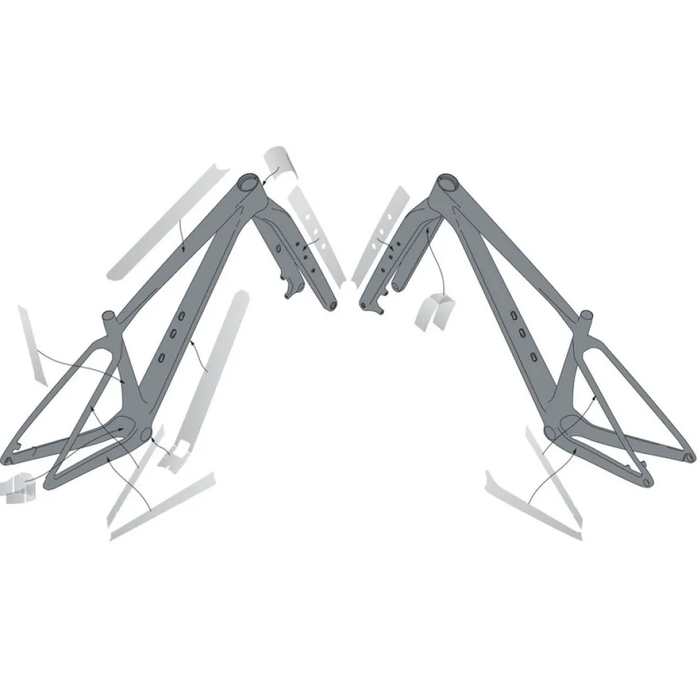 Syncros Framebeschermingsset voor Scott Scale Carbon - MY 2023 | clear matt