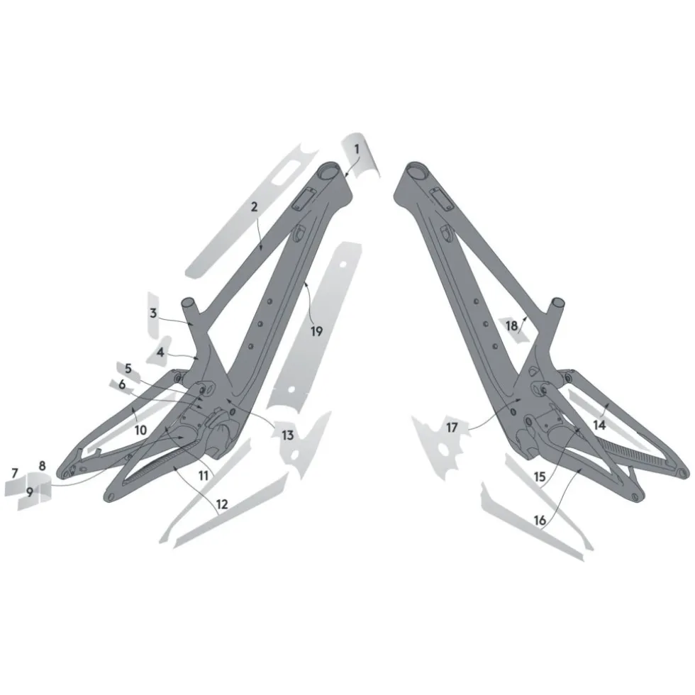 Syncros Frame Beschermingsset voor Scott Lumen e-Ride 2023 - clear matt