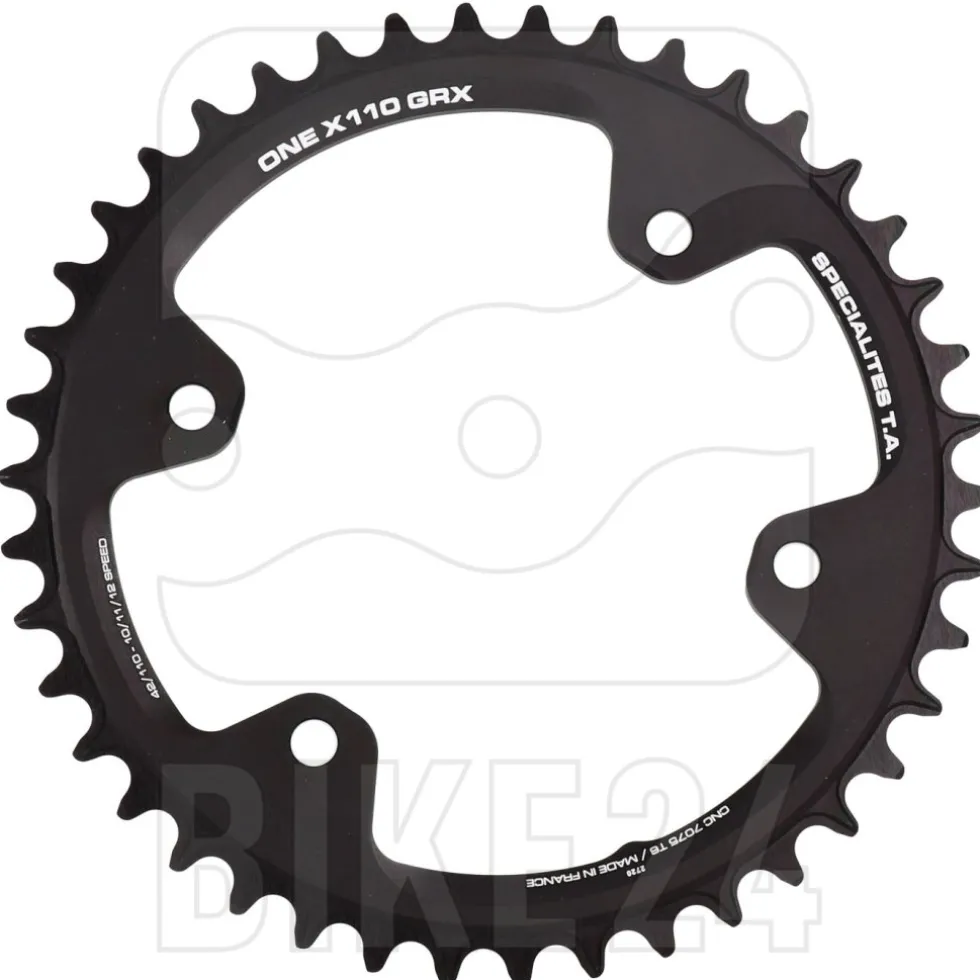 TA Specialites ONE X110 Chainring for Shimano GRX - 4-Arm - 110mm - black