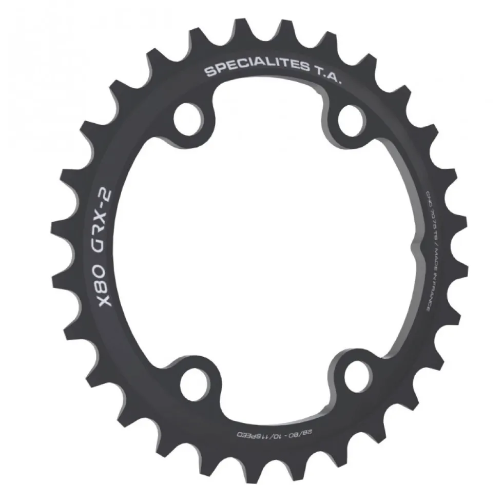 TA Specialites X80 GRX-2 Gravel Kettingblad - 4-arm - zwart