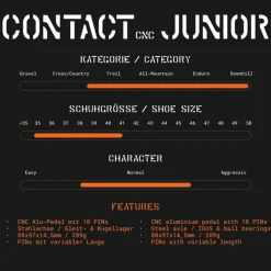 Tatze CONTACT CNC Junior Platformpedalen - zwart