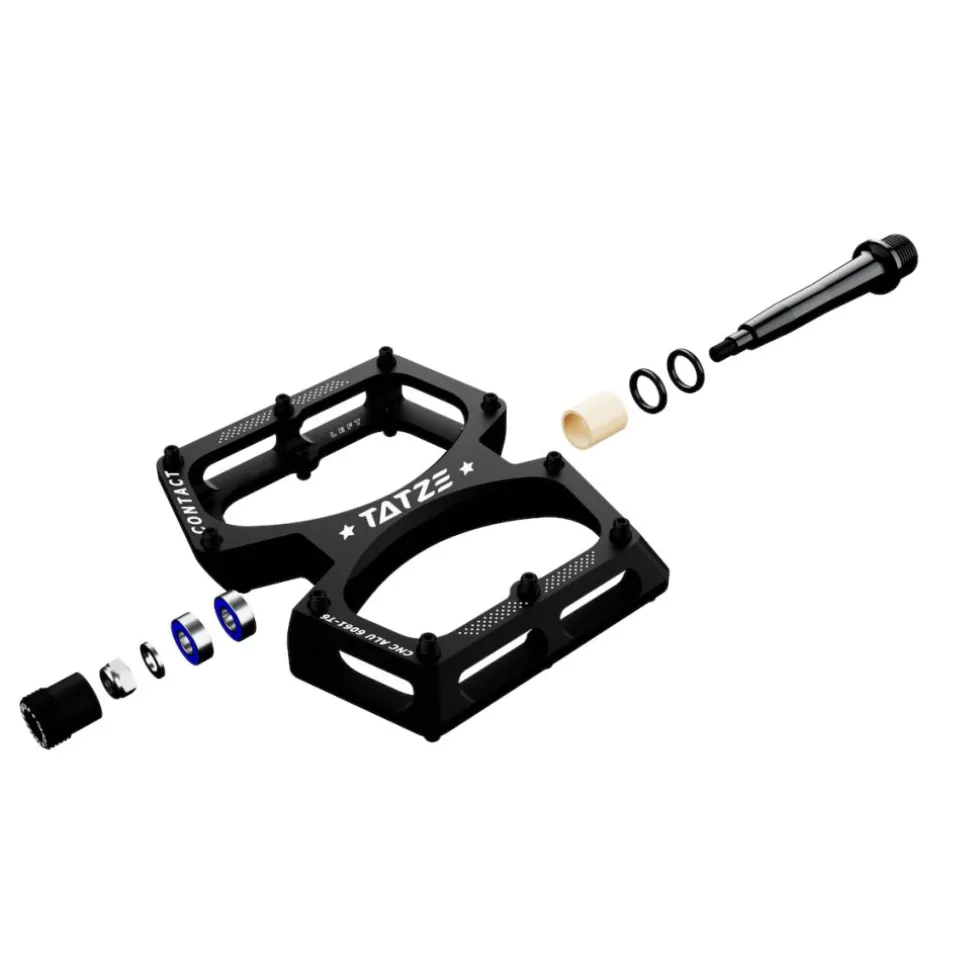 Tatze CONTACT CNC Junior Platformpedalen - zwart