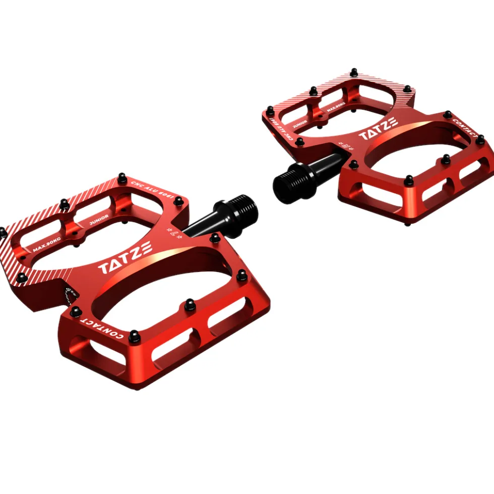 Tatze CONTACT CNC Junior Platformpedalen - rood