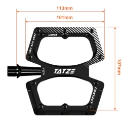 Tatze CONTACT CNC Large Platformpedalen - rood