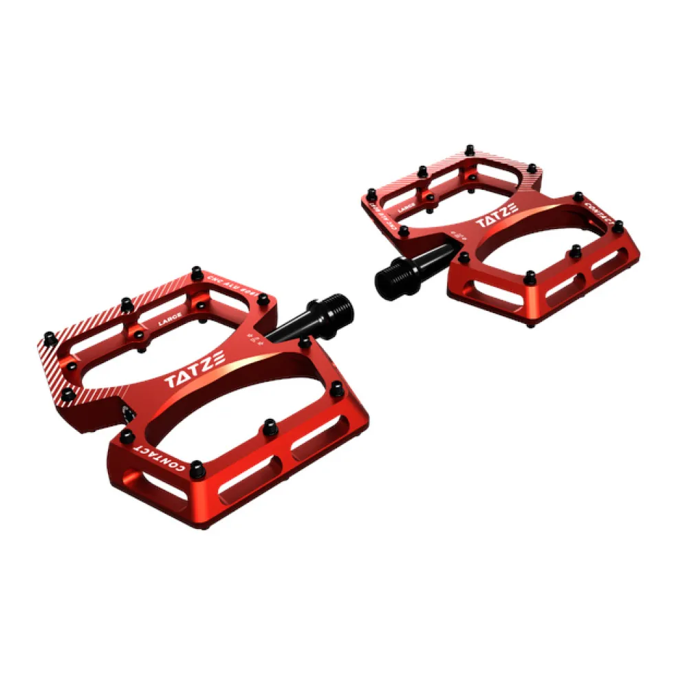 Tatze CONTACT CNC Large Platformpedalen - rood