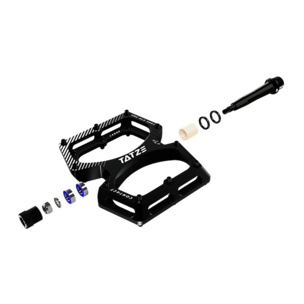 Tatze CONTACT CNC Large Platformpedalen - zwart