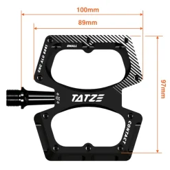 Tatze CONTACT CNC Small Platformpedalen - zwart