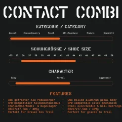 Tatze CONTACT Combi Hybridpedalen - oranje