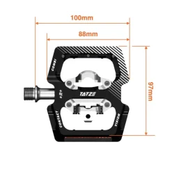 Klikpedalen|Combi Pedalen < Tatze CONTACT Combi Vision Hybrid Pedalen - black