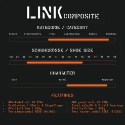Tatze LINK Composite Platformpedalen - zwart