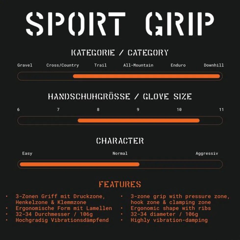 Tatze MTB SPORT Grips - black