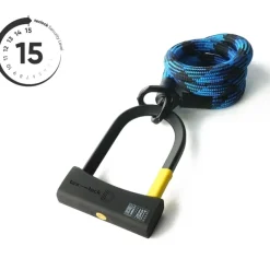 tex–lock eyelet incl. D-lock u-slot - 120cm - morpho blue