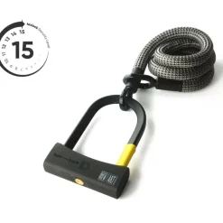 tex–lock eyelet incl. D-lock u-slot - 120cm - electric grey