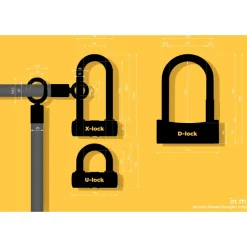 tex–lock eyelet incl. D-lock u-slot - 120cm - electric grey