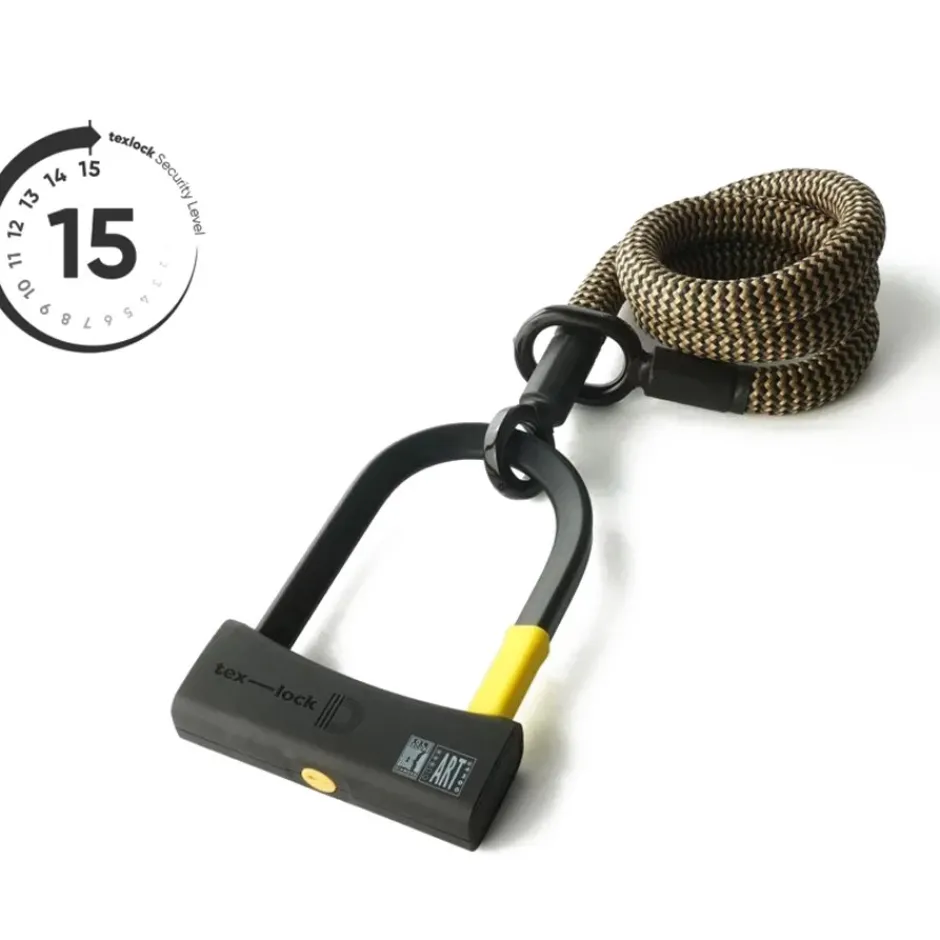 Beugelsloten < Texlock tex–lock eyelet incl. D-lock u-slot - 120cm - wild hemp
