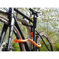 Beugelsloten < Texlock tex–lock eyelet incl. D-lock u-slot - 120cm - acid orange