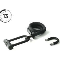 tex–lock eyelet incl. U/X-lock u-slot - 100cm - onyx black