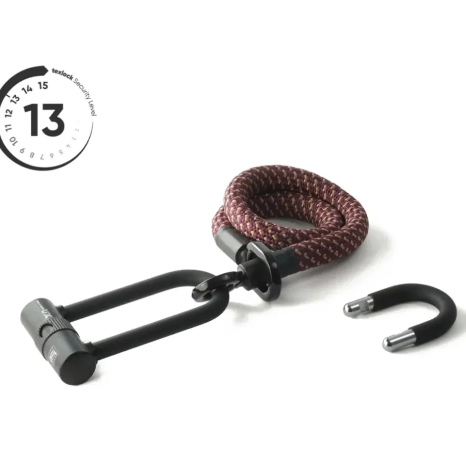 Beugelsloten < Texlock tex–lock eyelet incl. U/X-lock u-slot - 100cm - chateau red