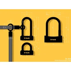 Beugelsloten < Texlock tex–lock eyelet incl. U/X-lock u-slot - 100cm - electric grey