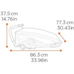 Kinderkarren < Thule Chariot Cross 2 Double - Fietskar voor Kinderen - dark slate