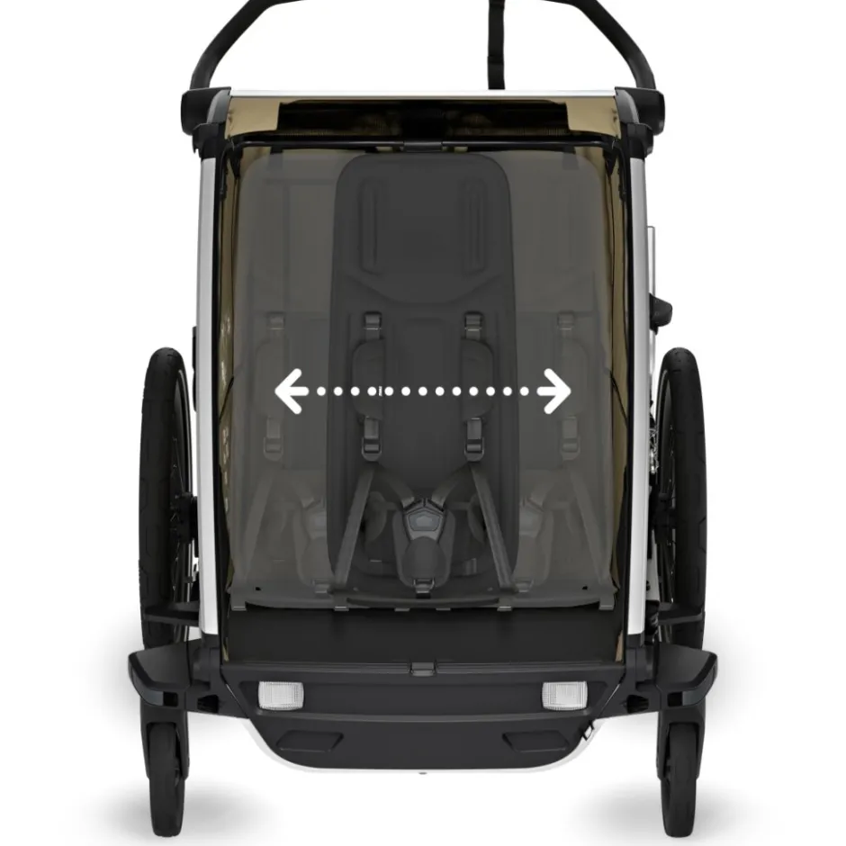 Kinderkarren < Thule Chariot Cross 2 Double - Fietskar voor Kinderen - dark slate