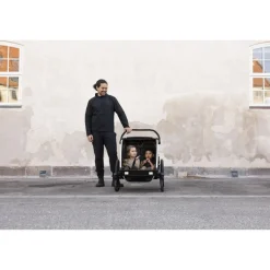 Kinderkarren < Thule Chariot Cross 2 Double - Fietskar voor Kinderen - dark slate