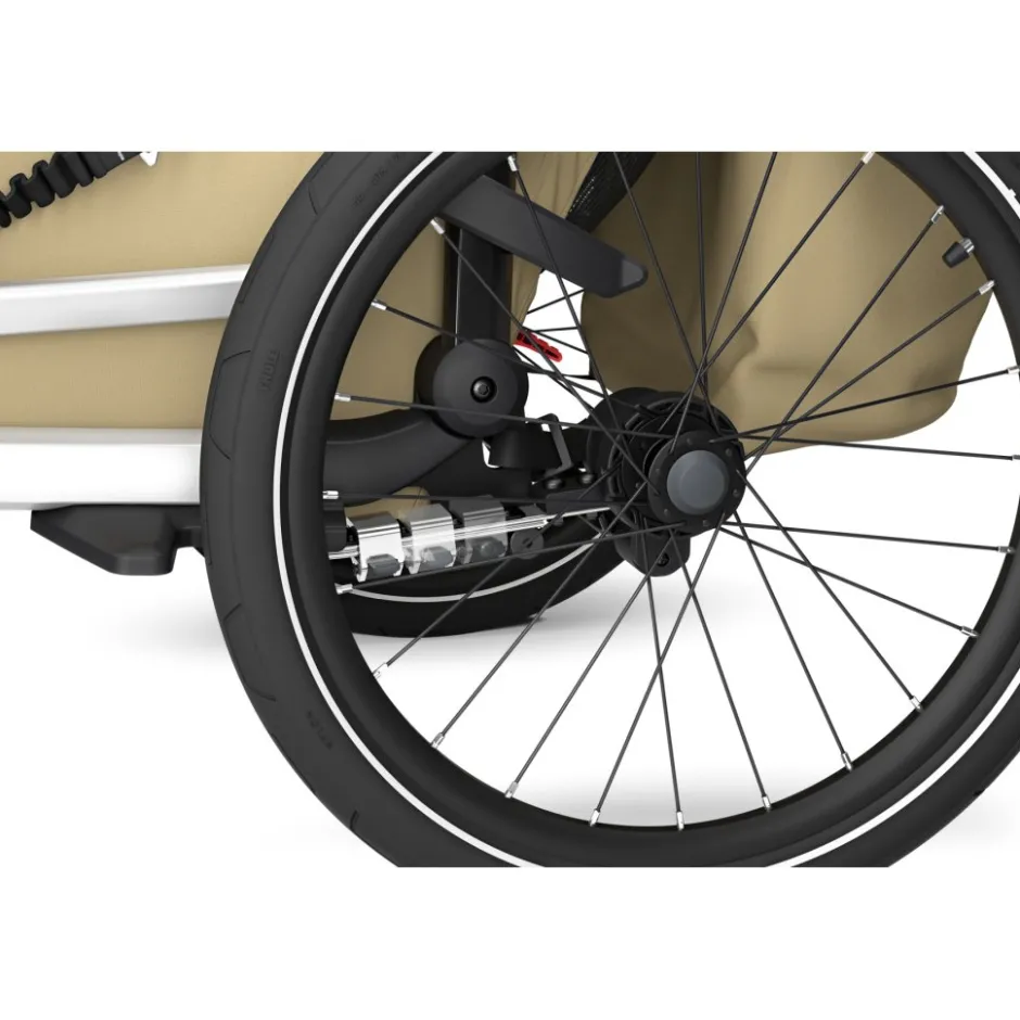 Kinderkarren < Thule Chariot Cross 2 Double - Fietskar voor Kinderen - dark slate