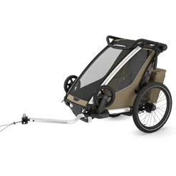 Thule Chariot Cross 2 Single - Fietskar voor Kinderen - faded khaki