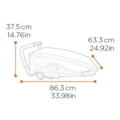 Thule Chariot Cross 2 Single - Fietskar voor Kinderen - faded khaki