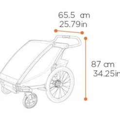 Thule Chariot Sport 2 Single - Fietskar voor Kinderen - zwart