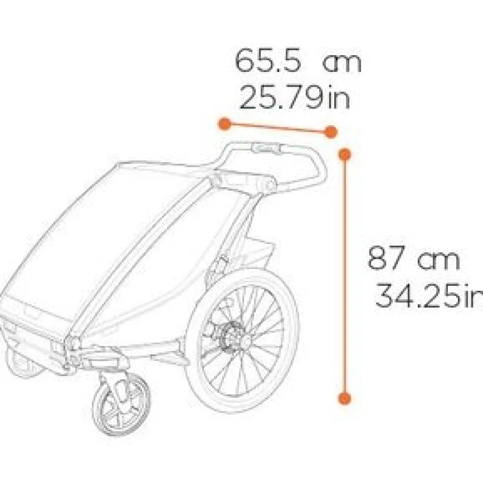 Thule Chariot Sport 2 Single - Fietskar voor Kinderen - zwart