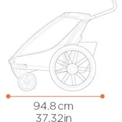 Thule Chariot Sport 2 Single - Fietskar voor Kinderen - natural gold