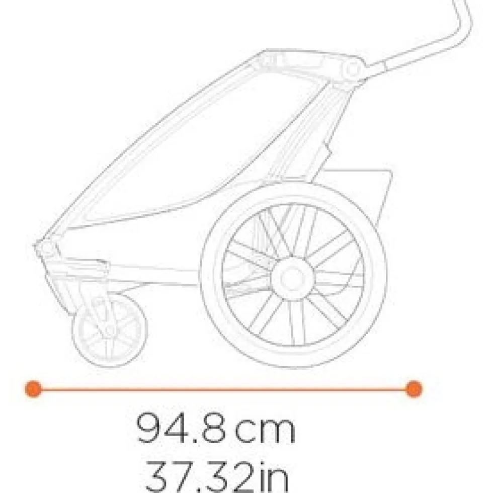 Thule Chariot Sport 2 Single - Fietskar voor Kinderen - natural gold