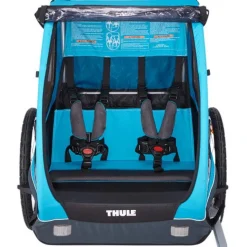 Thule Coaster XT Fietskar voor 1-2 Kinderen - Fiets + Buggy-Set - blauw