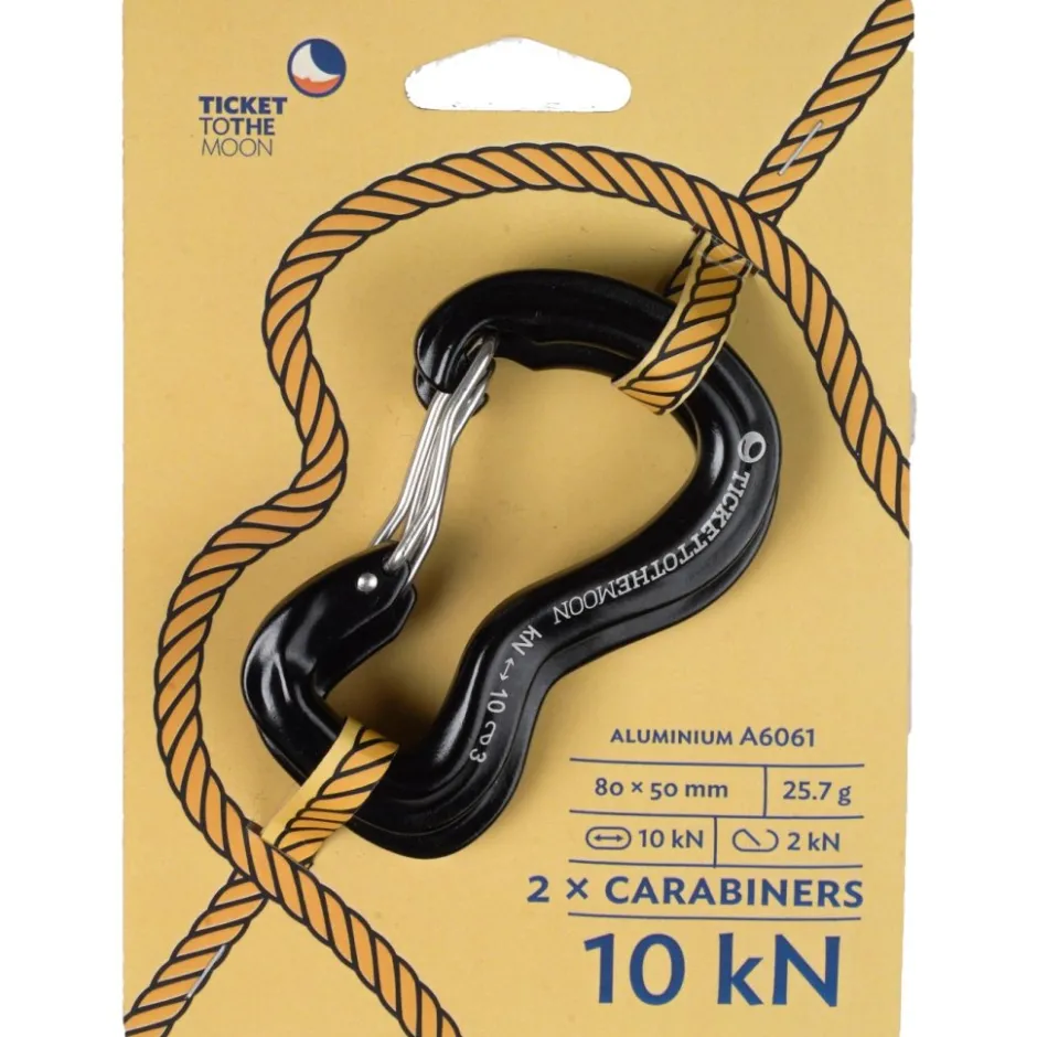 Tenten, Tarps & Hangmatten < Ticket To The Moon Karabijnhaak 10 kN - Karabijnhaak voor Hangmatten - 2 stuks.