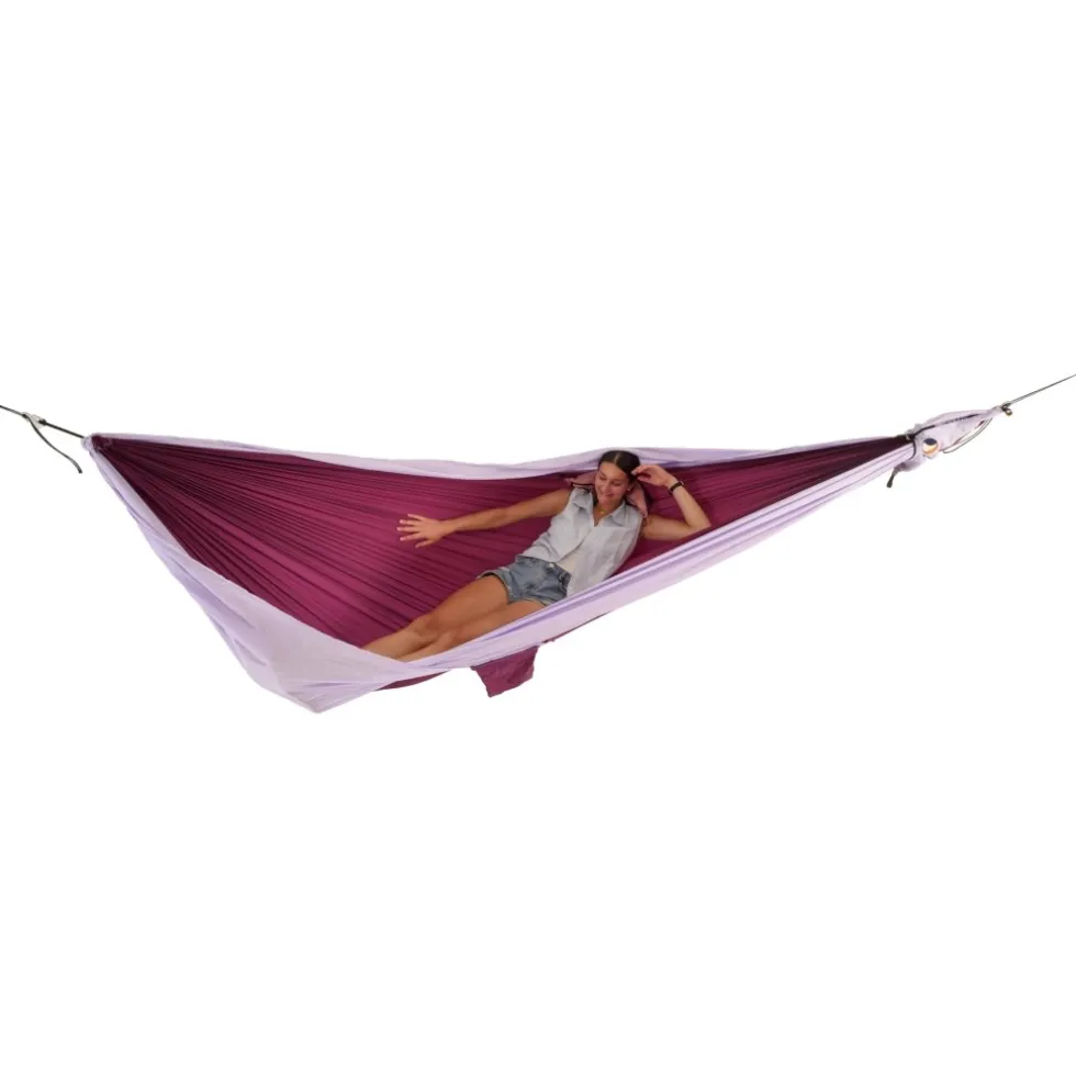 Ticket To The Moon Travel King Size Hangmat - Plum / Light Purple