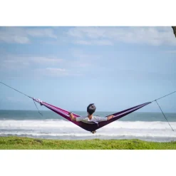Ticket To The Moon Travel King Size Hangmat - Plum / Light Purple