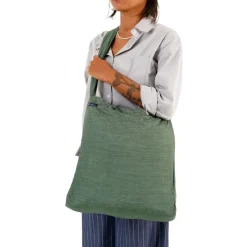 Ticket To The Moon Eco Bag Premium Boodschappentas - Medium - 15L - Sage Green