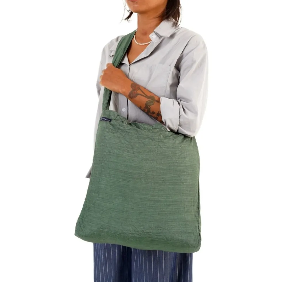 Ticket To The Moon Eco Bag Premium Boodschappentas - Medium - 15L - Sage Green