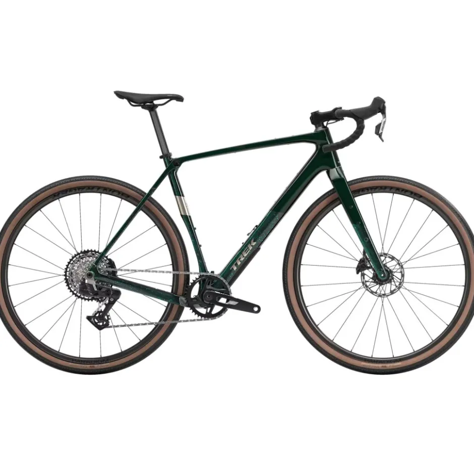 Gravelbikes Bikepacking < Trek CHECKPOINT S 6 AXS Gen 3 - Carbon Grave Bike - 2026 - Dark Green / Ivy Soke Spatter