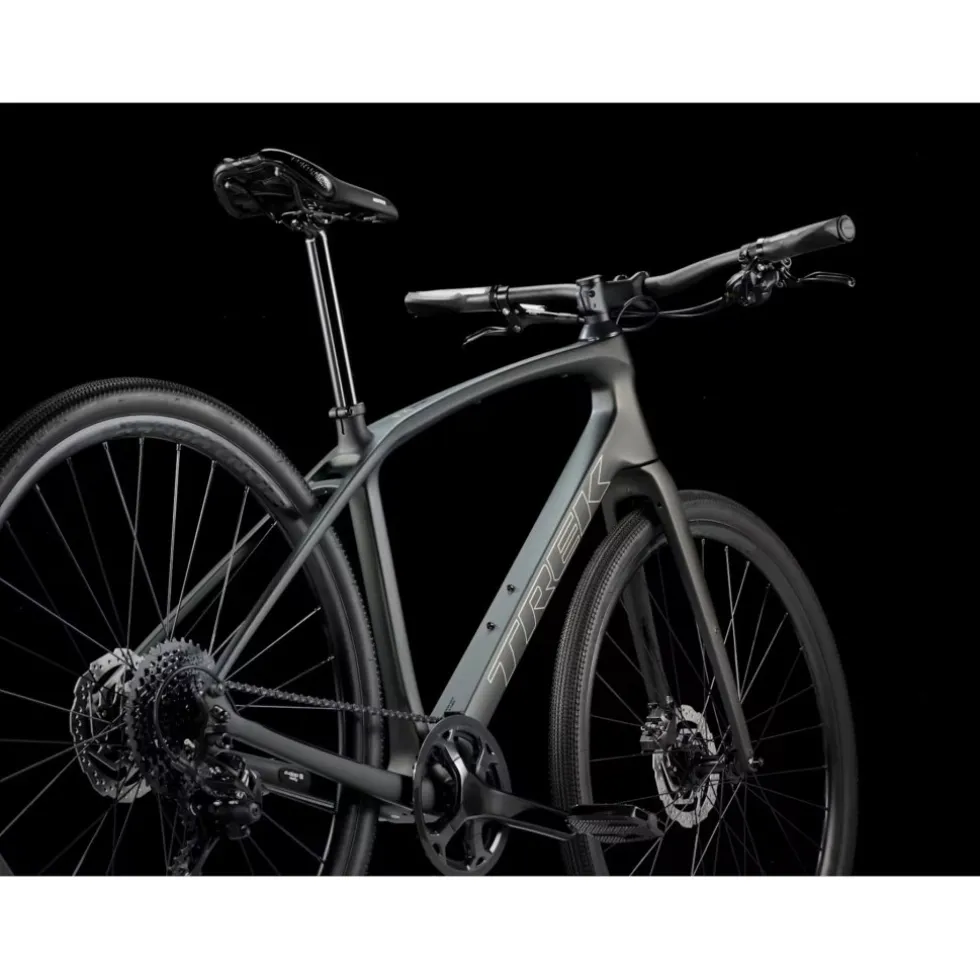 Trek FX SPORT SL 5 - Carbon Fitnessfiets - 2026 - Matte Black Olive / Deep Smoke