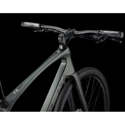Trek FX SPORT SL 5 - Carbon Fitnessfiets - 2026 - Matte Black Olive / Deep Smoke