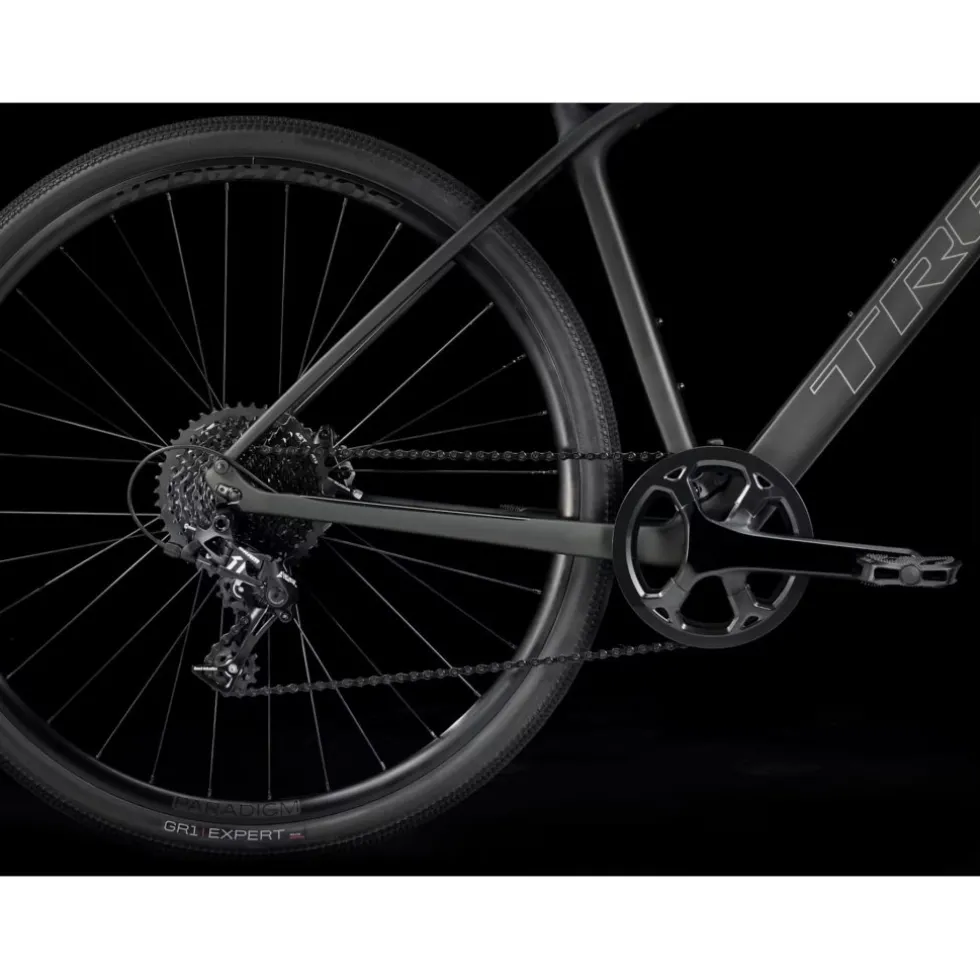 Trek FX SPORT SL 5 - Carbon Fitnessfiets - 2026 - Matte Black Olive / Deep Smoke