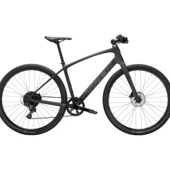 Trek FX SPORT SL 5 - Carbon Fitnessfiets - 2026 - Matte Black Olive / Deep Smoke