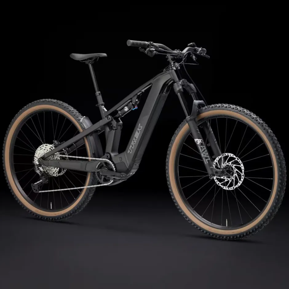 Elektrische Fietsen|E-Mtb Full Suspension < Trek Powerfy+ FS 6 Gen 4 - 29" E-TB - 2025 - Goss Dark Star / atte Dark Web