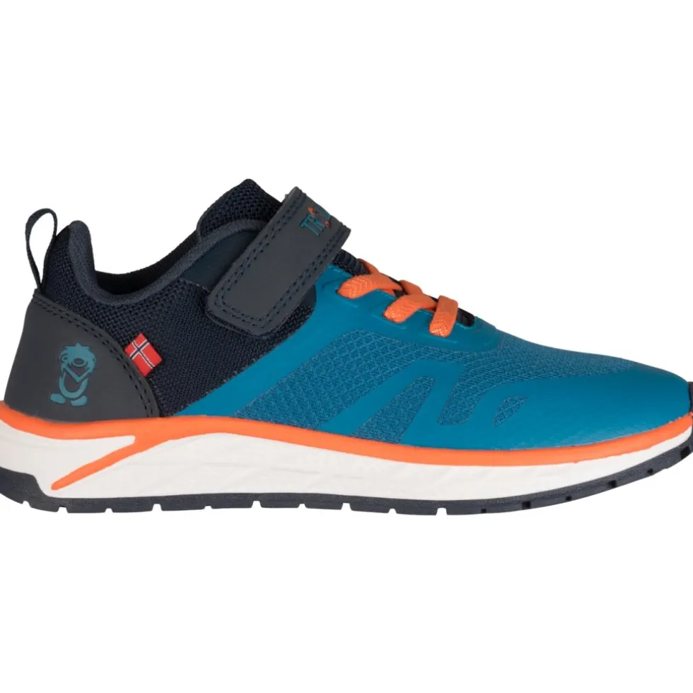 Trollkids Alesund Sneakers Kinderen - Atlantic Blue/Dark Navy/Glow Orange