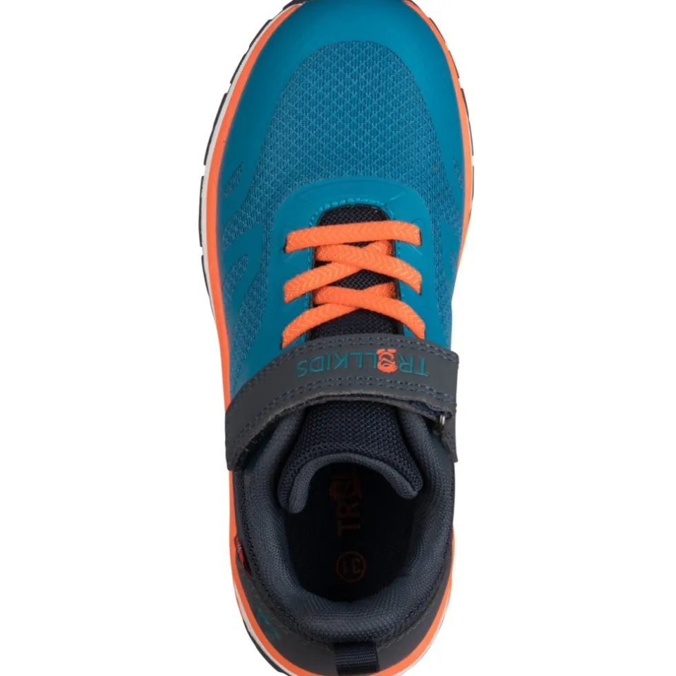 Trollkids Alesund Sneakers Kinderen - Atlantic Blue/Dark Navy/Glow Orange