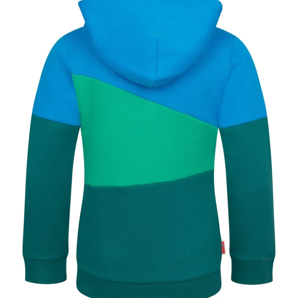 Trollkids Alesund Sweatjas Kinderen - Jungle Green/Dynamic Blue